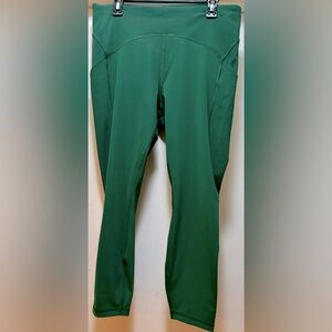 Lululemon Everglade Green Power Thru High Rise Tight Leggings 25’ Size 14